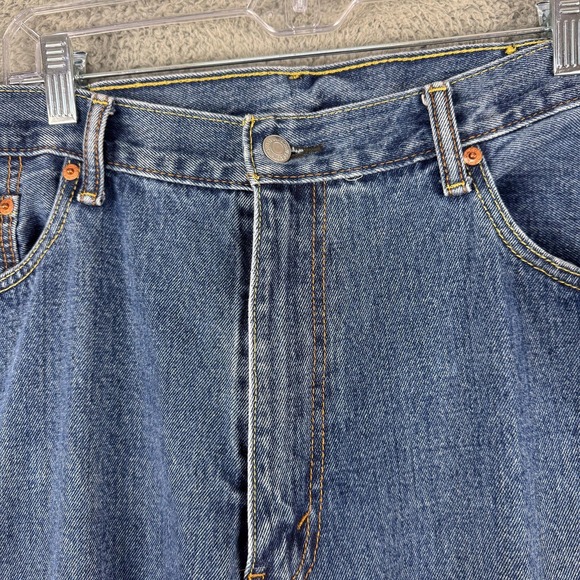 Levis 550 Jeans Mens 40 Blue Relaxed Fit Tapered‎ Leg Mid Wash Denim 38x30 - Picture 5 of 16